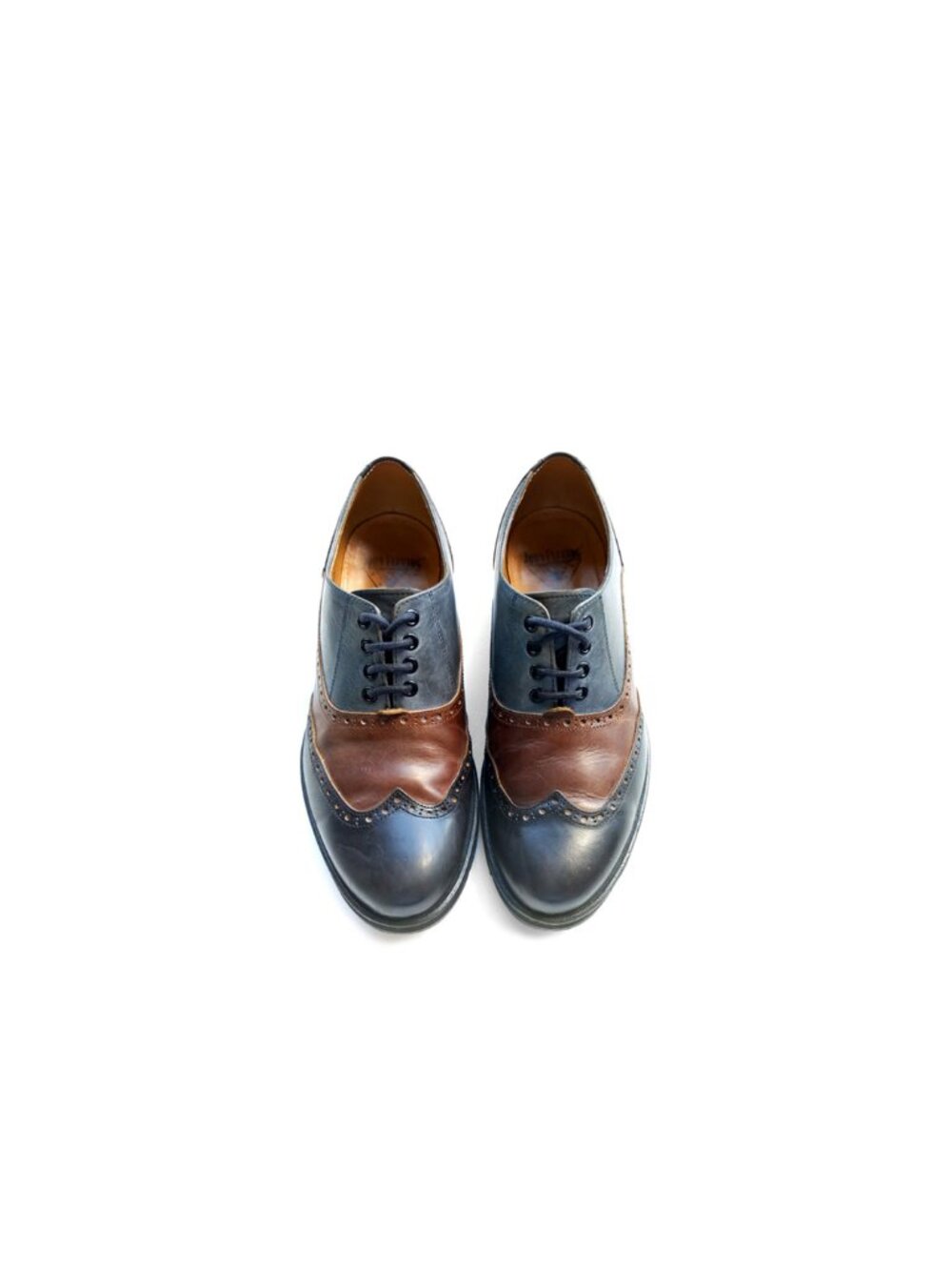 VTG John Fluevog Shoes Brogue,  Charcoal/Cognac Men's Size 8